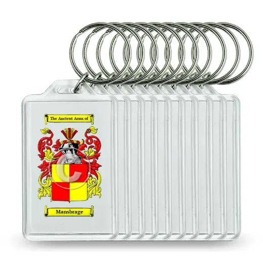 Mansbrage Set of 10 Keychains