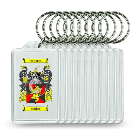 Mathee Set of 10 Keychains