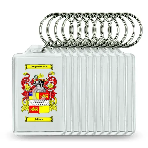 Miras Set of 10 Keychains