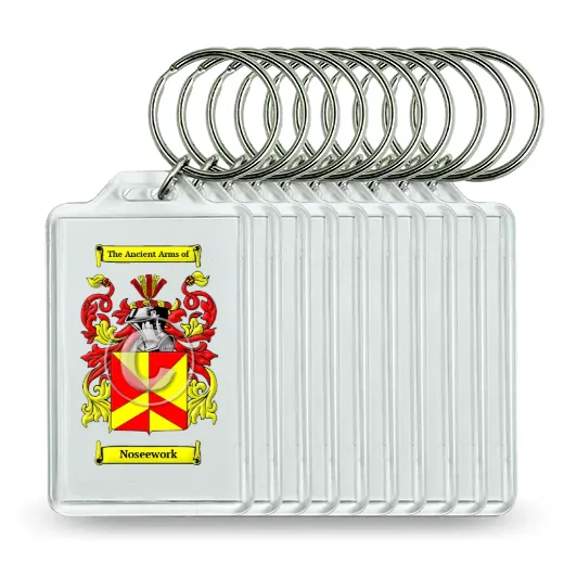 Noseework Set of 10 Keychains