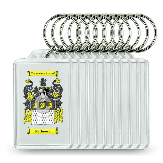 Nutbrown Set of 10 Keychains