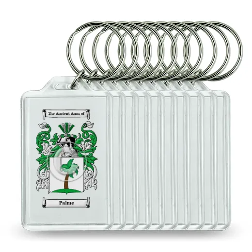 Palme Set of 10 Keychains