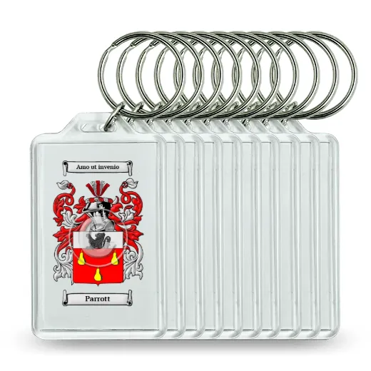 Parrott Set of 10 Keychains