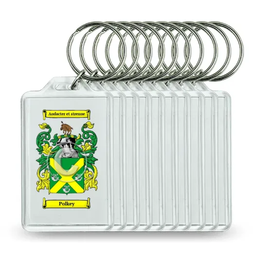 Polkey Set of 10 Keychains