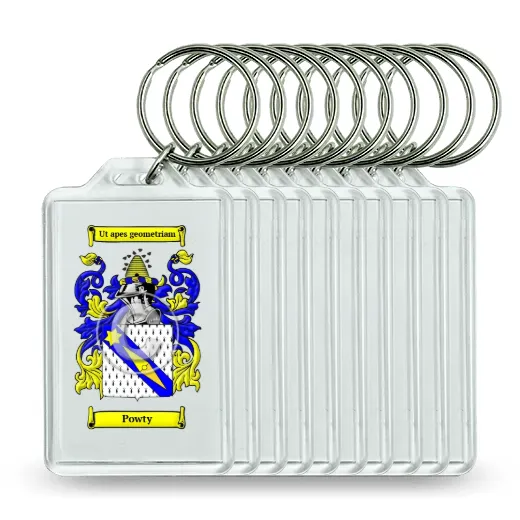 Powty Set of 10 Keychains