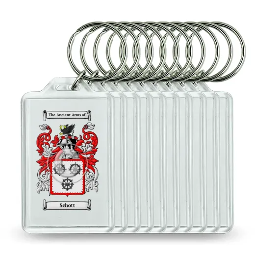 Schott Set of 10 Keychains