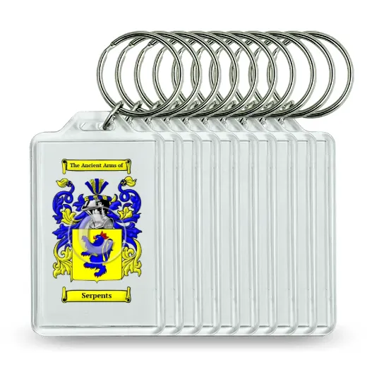 Serpents Set of 10 Keychains