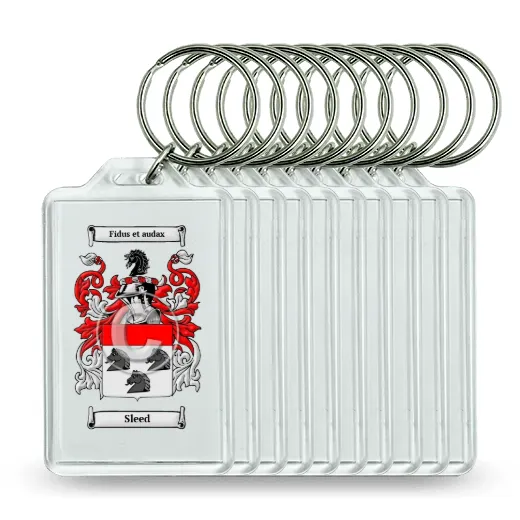 Sleed Set of 10 Keychains