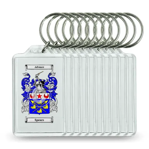 Spears Set of 10 Keychains