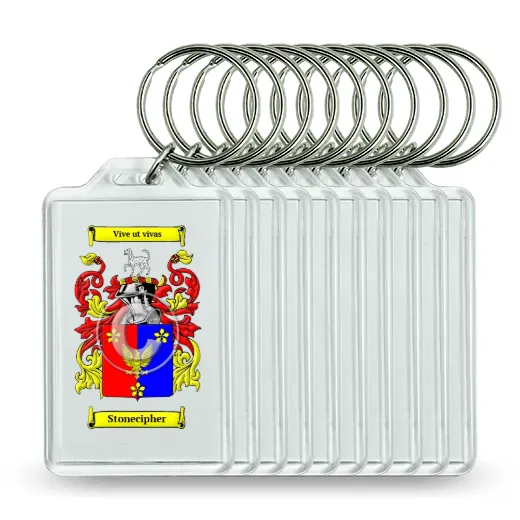 Stonecipher Set of 10 Keychains