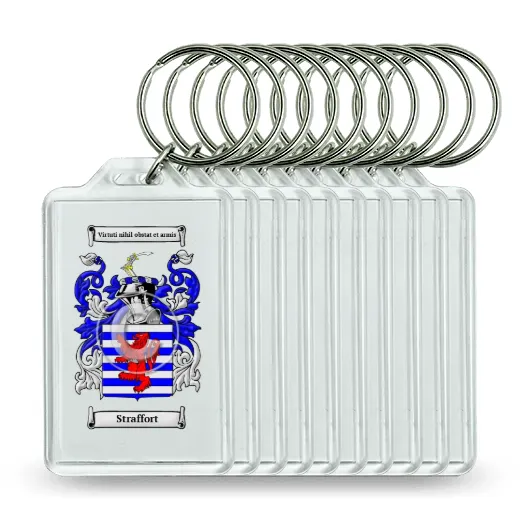 Straffort Set of 10 Keychains