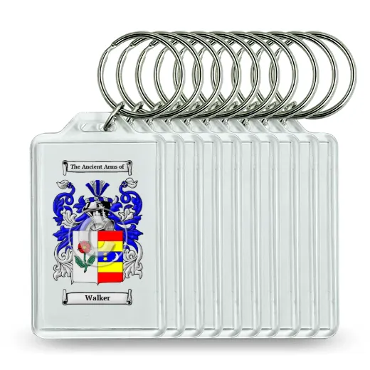 Walker Set of 10 Keychains