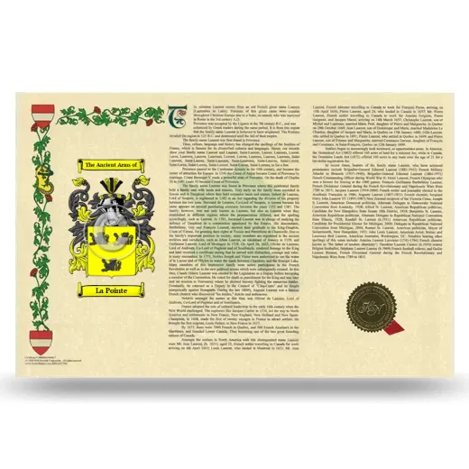 La Pointe Armorial History Landscape Style