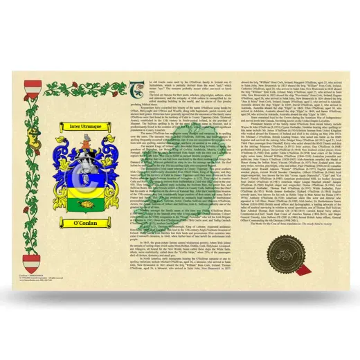 O'Conlan Armorial History Landscape Style