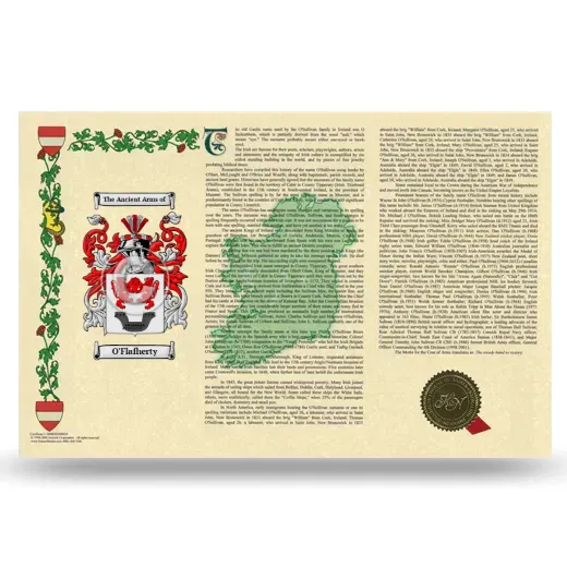 O'Flafherty Armorial History Landscape Style
