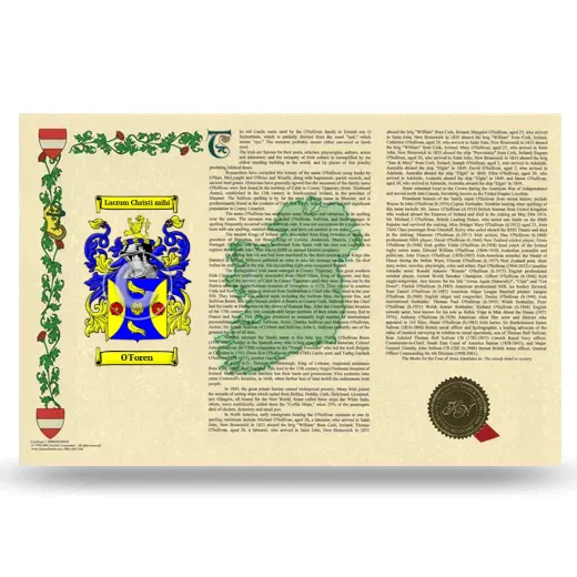 O'Foren Armorial History Landscape Style