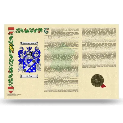 St Foy Armorial History Landscape Style