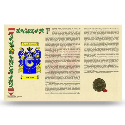Van Bree Armorial History Landscape Style