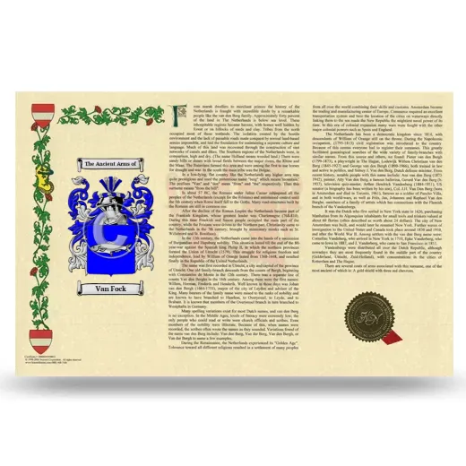 Van Fock Armorial History Landscape Style
