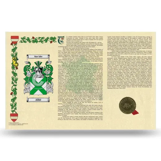 Abbé Armorial History Landscape Style