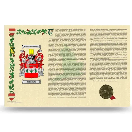 Ablewhite Armorial History Landscape Style