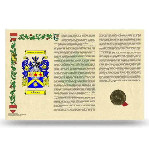 Addante Armorial History Landscape Style