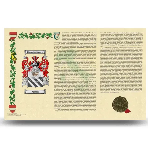 Agnoli Armorial History Landscape Style