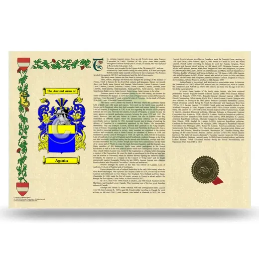 Agrain Armorial History Landscape Style