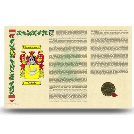 Agricola Armorial History Landscape Style