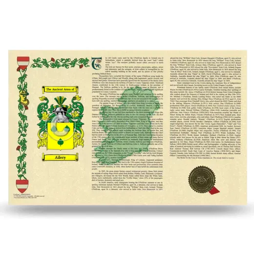 Ailery Armorial History Landscape Style