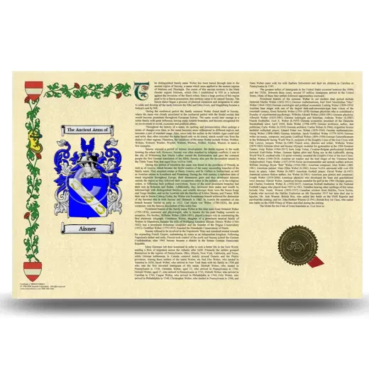 Aisner Armorial History Landscape Style