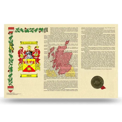 Aison Armorial History Landscape Style