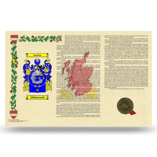 Aldainstomb Armorial History Landscape Style