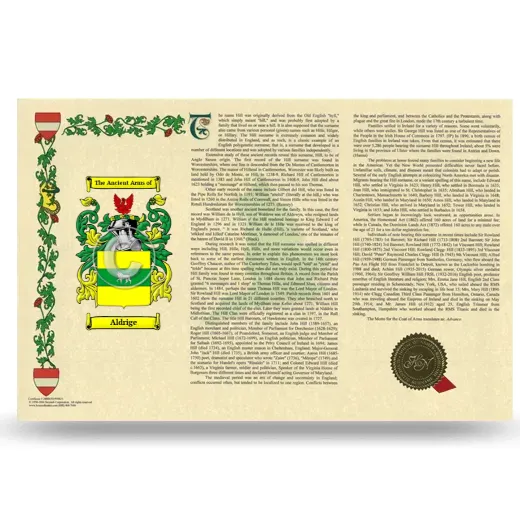 Aldrige Armorial History Landscape Style