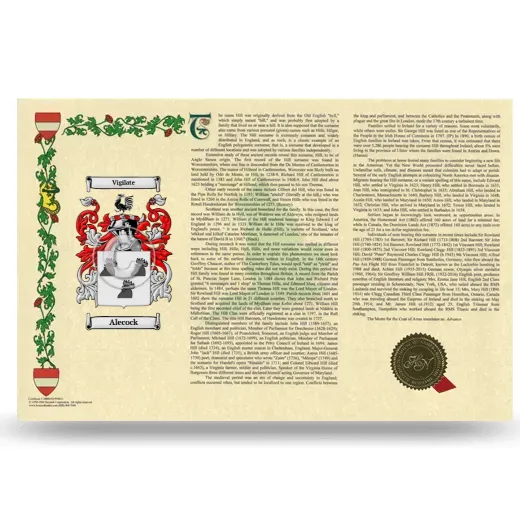 Alecock Armorial History Landscape Style