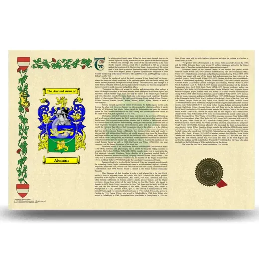 Alemán Armorial History Landscape Style