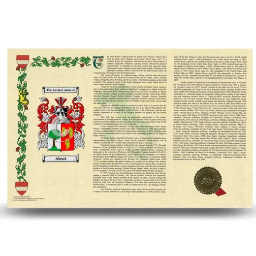 Alesci Armorial History Landscape Style