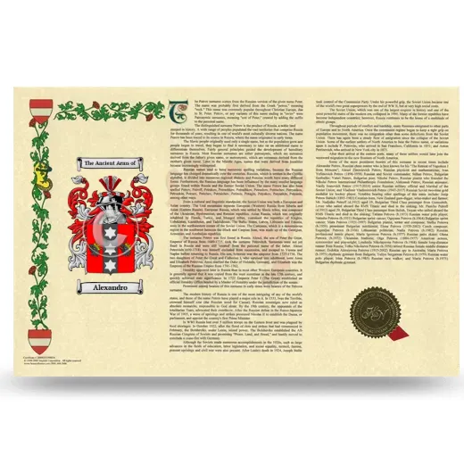 Alexandro Armorial History Landscape Style