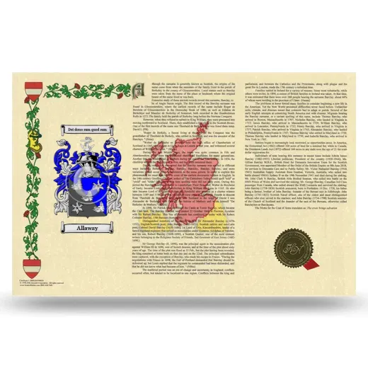 Allaway Armorial History Landscape Style