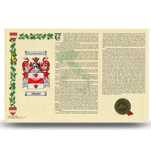 Allegrini Armorial History Landscape Style