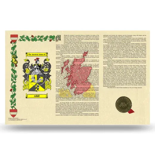 Alliff Armorial History Landscape Style