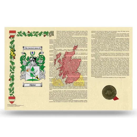 Alpine Armorial History Landscape Style