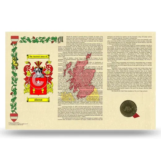 Alwent Armorial History Landscape Style