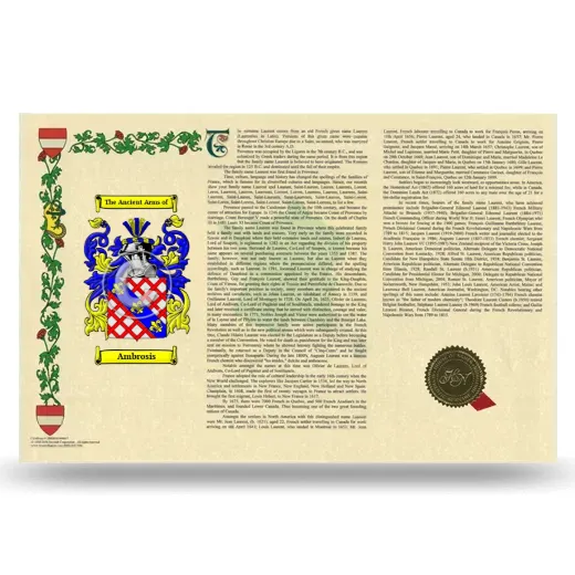 Ambrosis Armorial History Landscape Style