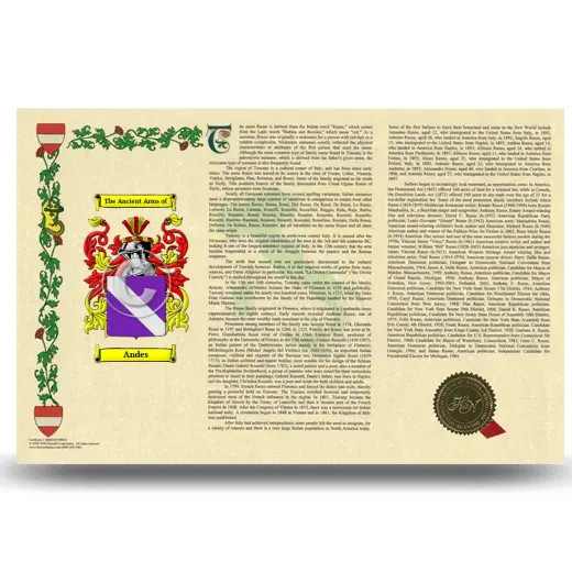 Andes Armorial History Landscape Style