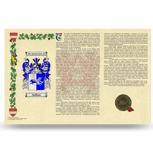 Andison Armorial History Landscape Style
