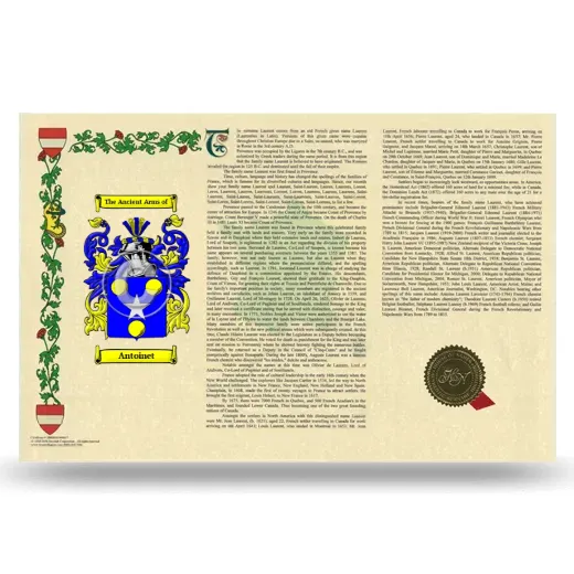 Antoinet Armorial History Landscape Style