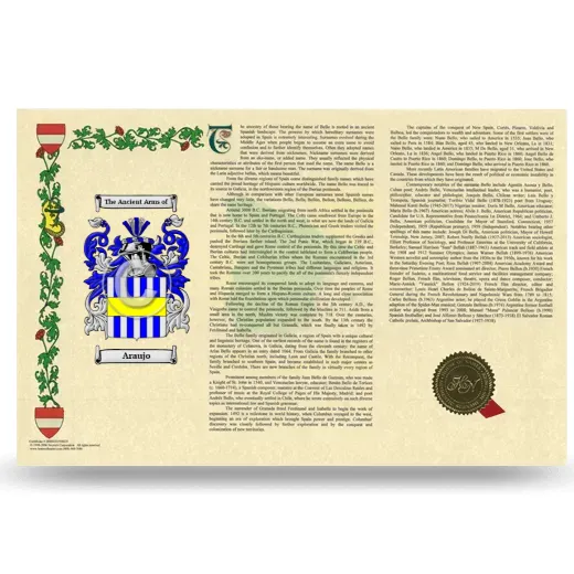 Araujo Armorial History Landscape Style