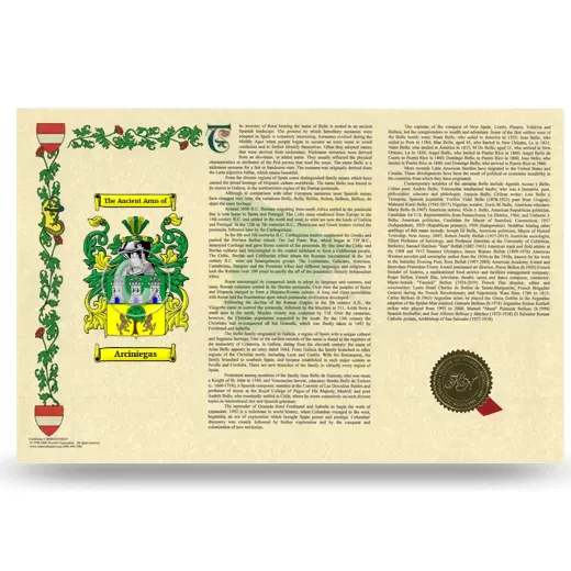 Arciniegas Armorial History Landscape Style