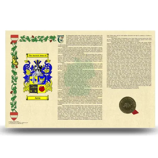 Aren Armorial History Landscape Style